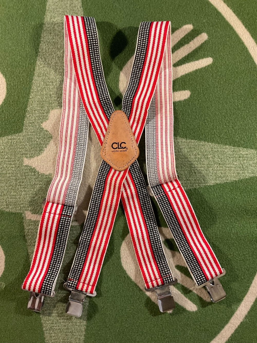 New CLC - LeatherCraft- Patriotic USA Flag Suspenders- America’s 250th B-Day!